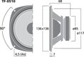 Monacor TF-0510 - PA reproduktor stredného rozsahu, 30 W, 8 Ω