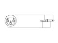 ProCab CLP121 - XLR F - Jack 6.3 Mono