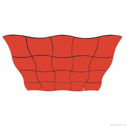 Basmel twist - akustická pena, oranžový so samolepom