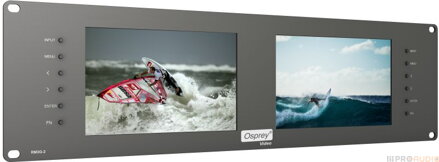 OSPREY RM3G-2 Dual 7" Monitor 3G SDI, HDMI, Analog 19" 3RU