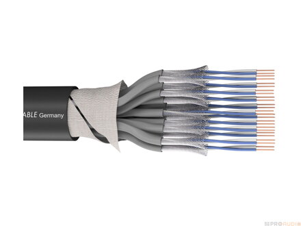 Sommer Cable 100-0451-12 QUANTUM Highflex 12 - Multipárový kábel (live/studio), 12 párov samostatne tienených fóliou a PVC izoláciou s číslovaním.