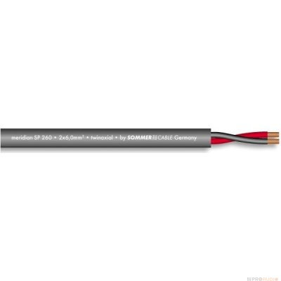 Sommer Cable 460-0056F MERIDIAN SP260 FRNC - Vysokokvalitný a flexibilný reproduktorový kábel 2 x 6,0 mm2, verzia FRNC