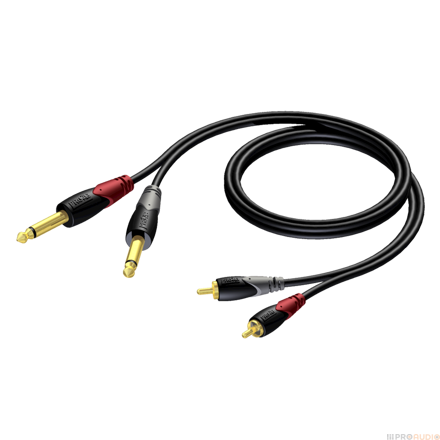 ProCab CLA631/1.5 - 2x RCA - 2x Jack 6,3 - 1.5m