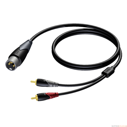 ProCab CLA703/1.5 - XLR M - 2x RCA - 1.5m