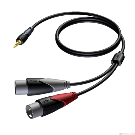 ProCab CLA712/3 - Jack 3,5 - 2x XLR M - 3m