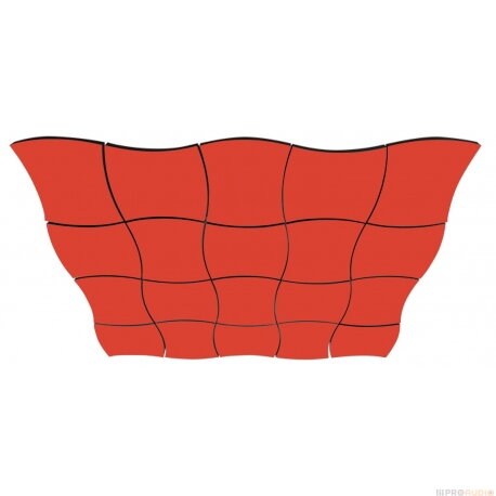 Basmel twist - akustická pena, oranžový so samolepom