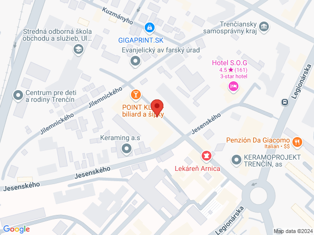 Google map: Nemšová Sklárska